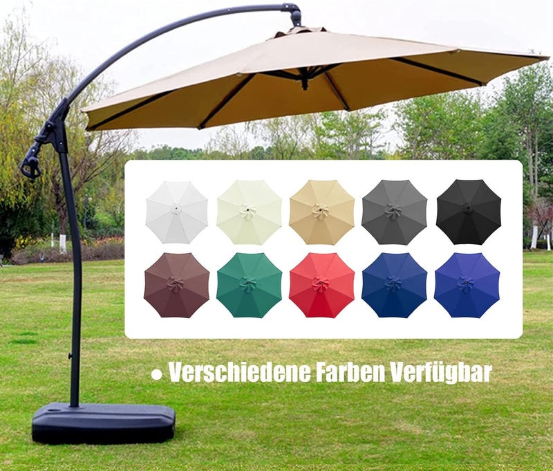 GLDDFDG 10ft 8 Ribs Patio Umbrella Canopy, Blue, UV30+, Water Repellent, Fade Resistant Polyester Fabric - Image 4